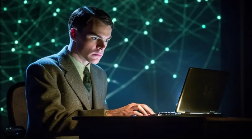 Alan Turing Using ChatGPT