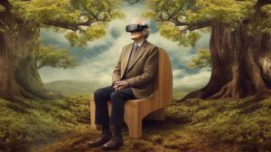 William Wordsworth Wearing Apple Vision Pro