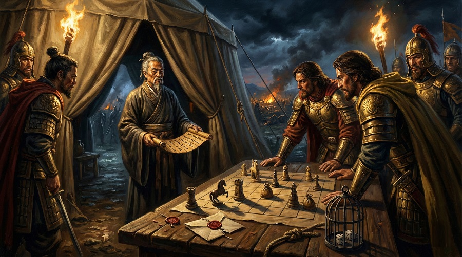 Sun Tzu Teaching Game Theory, Baroque Style