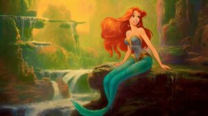 Ariel the Little Mermaid Enjoying Freshwater