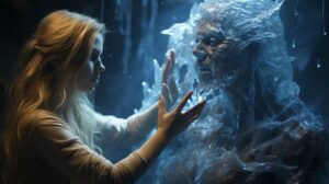 Elsa meeting Ötzi the Iceman