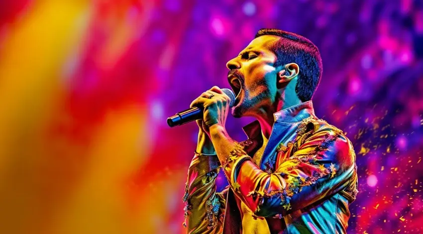Freddie Mercury Delivers Sound Waves