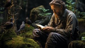 Henry David Thoreau Enjoys Nature