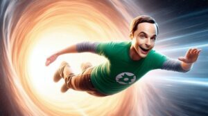 Sheldon Cooper Flies through a Wormhole