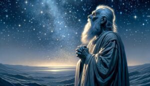 Old and Wise Methuselah Looking at the Night Sky, Attempting to Decipher the Age of the Universe