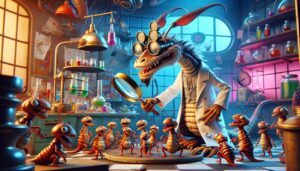 Lewis Carroll's Jabberwock Investigating Zombie Ants