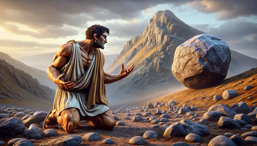 Sisyphus Consults with his Boulder about the Law of Conservation of Energy