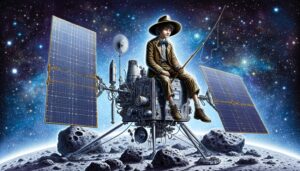 Huckleberry Finn riding NASA’s Psyche spacecraft