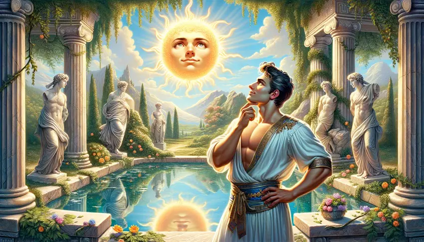 Narcissus Admiring the Sun (and Himself).