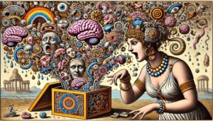 Pandoras brainy box in Art Nouveau style